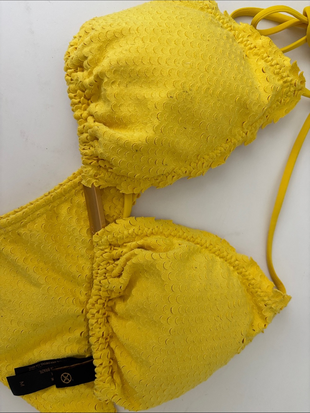 VIX Yellow Textured Bikini
